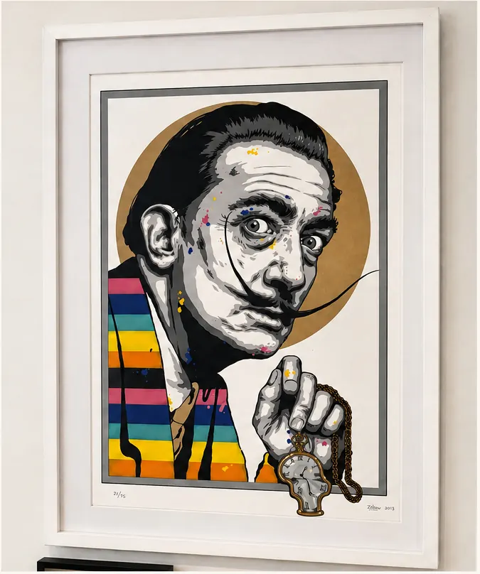 Framed colourful artwork in the Brighton townhouse